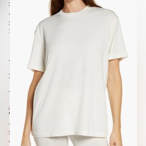 Skims Cotton Jersey Oversized T-Shirt White Size XL